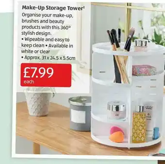 Aldi Make-Up Storage Tower offer
