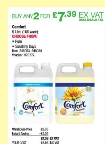 Costco Comfort offer