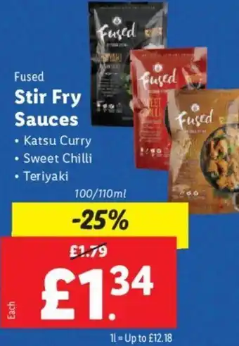 Lidl Fused Stir Fry Sauces offer