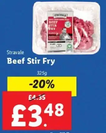 Lidl Stravale Beef Stir Fry 325g offer
