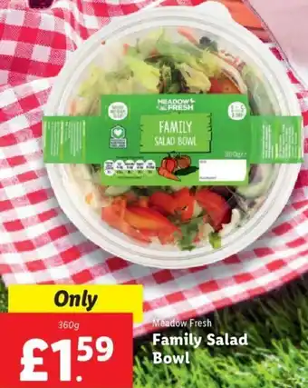 Lidl Meadow Fresh Family Salad Bowl 360g offer