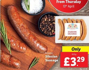 Lidl Kuljanka Silesian Sausage 600 g offer