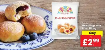 Lidl Kuljanka Dumplings with Plum Filling 1 kg offer