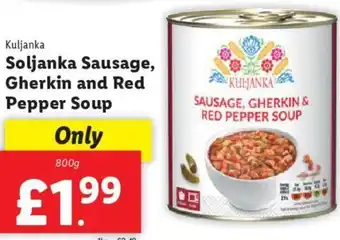 Kuljanka Soljanka Sausage, Gherkin and Red Pepper Soup 800g