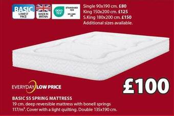 JYSK Basic s5 spring mattress offer