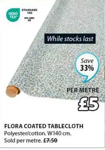 JYSK Flora coated tablecloth offer