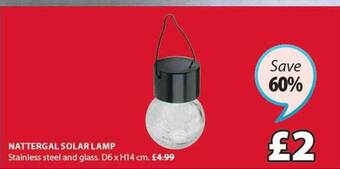 JYSK Nattergal solar lamp offer