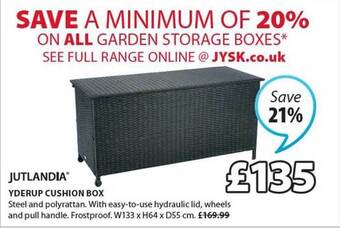 JYSK Jutlandia yderup cushion box offer