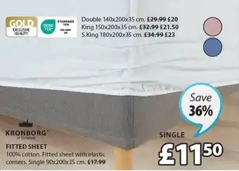 JYSK Kronborg fitted sheet offer