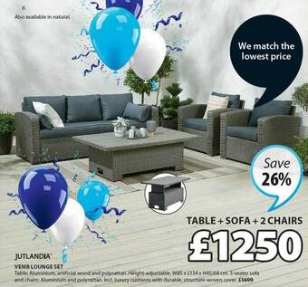 JYSK Jutlandia vemb lounge set offer