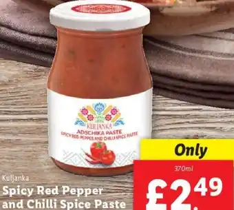 Lidl Kuljanka Spicy Red Pepper and Chilli Spice Paste 370ml offer