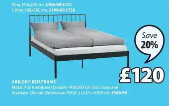 JYSK Abildro bed frame offer