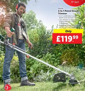 Lidl Parkside 2-in-1 Petrol Grass Trimmer offer