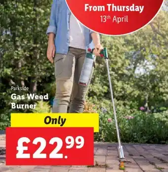 Lidl Parkside Gas Weed Burner offer