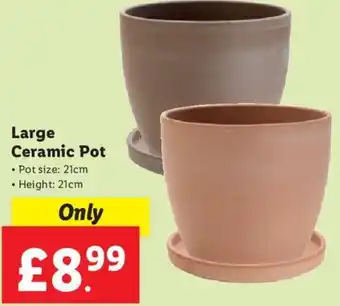Lidl Large Ceramic Pot offer