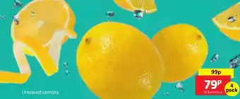 Lidl Unwaxed Lemons offer