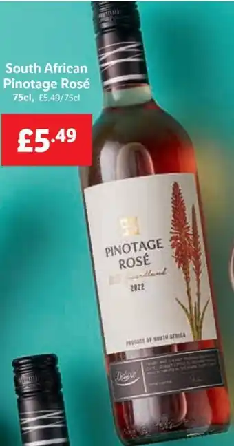 Lidl South African Pinotage Rosé 75cl offer