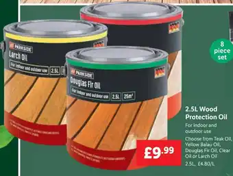 Lidl 2.5L Wood Protection Oil offer