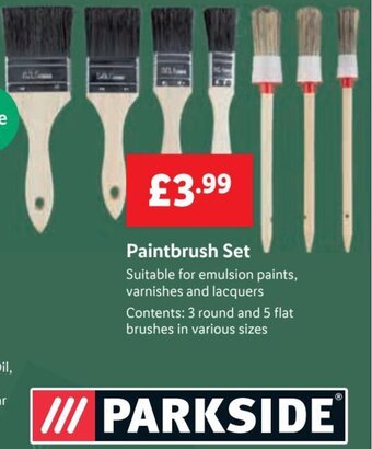 Lidl Paintbrush Set offer