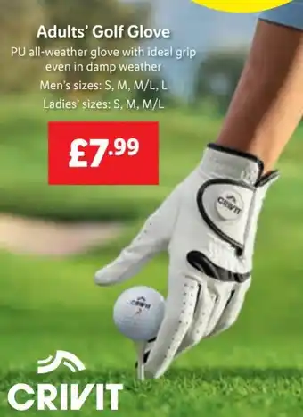 Lidl Adults' Golf Glove offer
