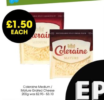 Centra Coleraine Medium/ Mature Grated Cheese 200g offer