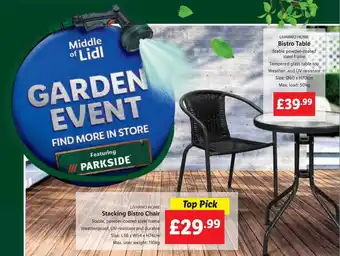 Lidl Livarno home bistro table livarno home stacking bistro chair offer