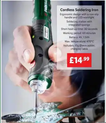 Lidl Cordless soldering iron offer