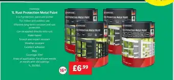 Lidl Parkside 1l rust protection metal paint offer
