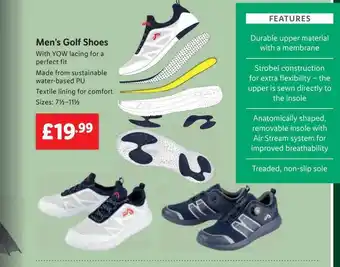 Lidl Men's golf shoes offer