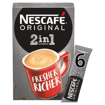 Morrisons Nescafe original 2in1 instant coffee 6 x sachets offer