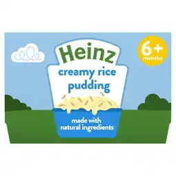 Morrisons Heinz by nature creamy rice pudding 6+ months baby food offer