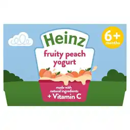 Morrisons Heinz by nature fruity medley custard baby food dessert pots 6+ months offer