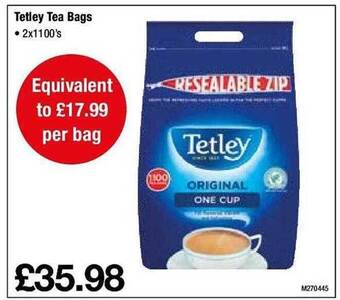 Makro Tetley tea bags offer