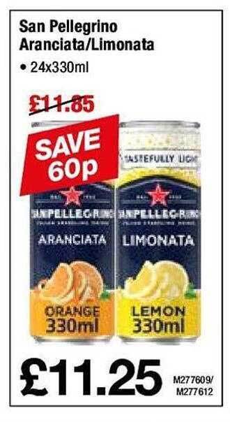 Makro San pellegrino aranciata limonata offer