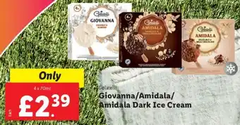 Lidl Gelatelli Giovanna/ Amidala Amidala Dark Ice Cream 4 x 70 ml offer