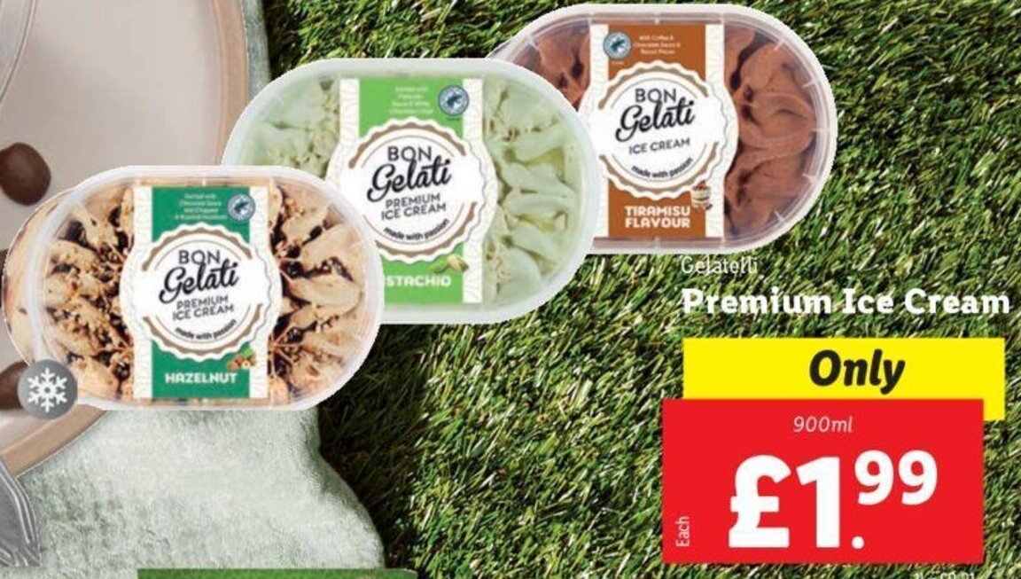 Gelatelli Premium Ice Cream 900 ml offer at Lidl