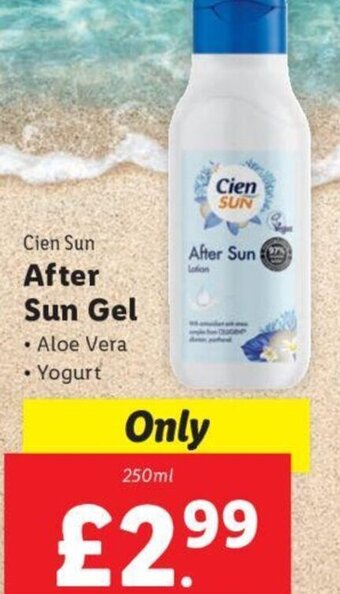 Lidl Cien Sun After Sun Gel 250ml offer