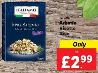 Lidl Italiamo Arborio Risotto Rice 1kg offer