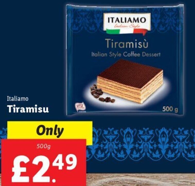 Italiamo Tiramisu 500 g offer at Lidl