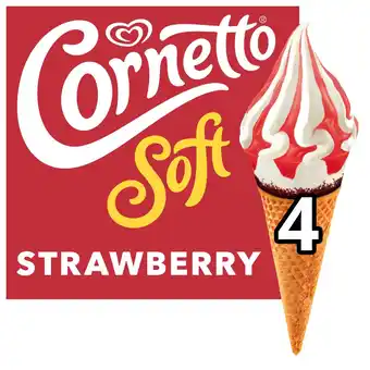 Morrisons Cornetto soft strawberry ice cream cones offer