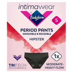 Morrisons Bodyform intimawear cotton hipster underwear black size s offer