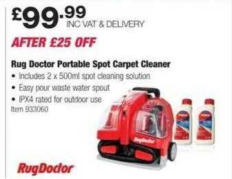 Costco Rug doctor portable spot carpet cleaner offer