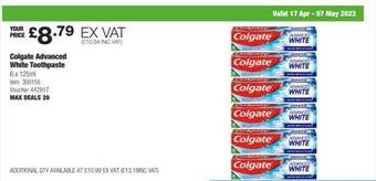 Costco Colgate advanced white toothpaste offer