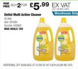 Costco Dettol multi action cleaner offer