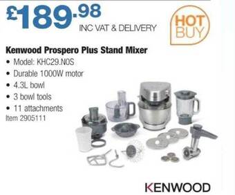 Costco Kenwood prospero plus stand mixer offer