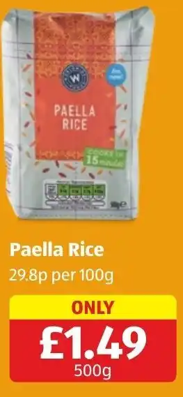 Aldi Paella Rice 500 g offer