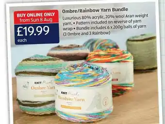 Aldi Ombre-Rainbow Yarn Bundle offer