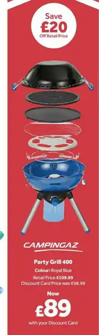 GO Outdoors Campingaz Party Grill 400 offer