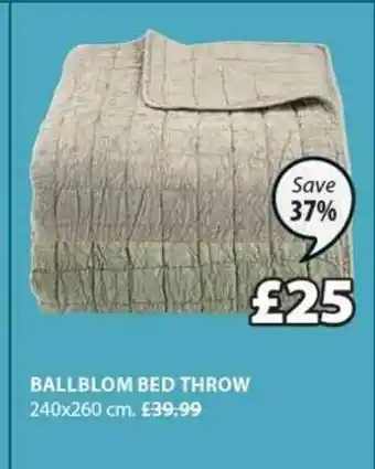 JYSK Ballblom Bed Throw offer