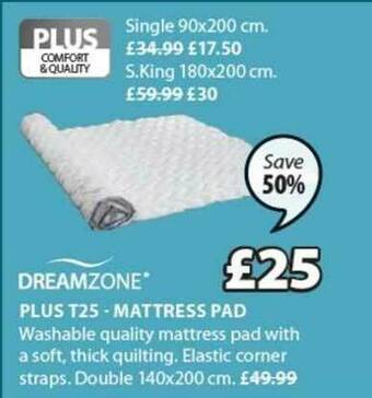 JYSK Dreamzone Plus T25 - Mattress Pad offer